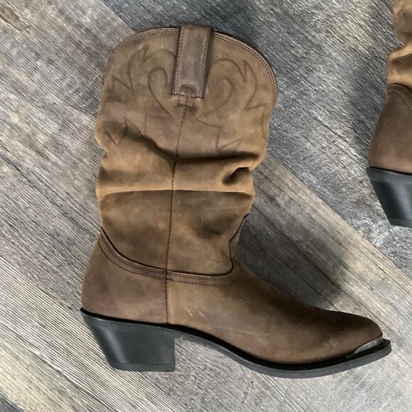 Durango RD542 Women's size 8.5 M 11" Slouch Western Boot Distressed Tan Cowgirl - Picture 11 of 16